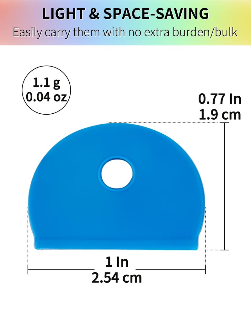Uniclife 32 PCS 1 Inch Key Cap Covers Key Identifiers Markers Protectors for Standard Regular Thin Flat House Keys (Not Suitable for Odd-Shaped Keys), 8 Assorted Colors - Image 4